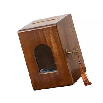 Копилка для хранения ювелирных изделий с замком и ключом, коробка для сбережений ручной работы, коробка для экономии денег B