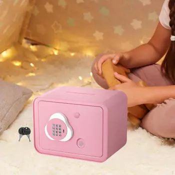 Копилка для монет с паролем отпечатков пальцев, детские подарки, многоразовый устойчивый контейнер, игрушка розовый