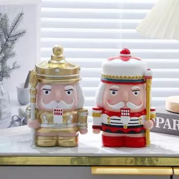 Копилка для монет «Щелкунчик», смоляная фигурка солдата-Щелкунчика, копилка, многофункциональная фигурка солдата-Щелкунчика для сохранения домашнего декора G