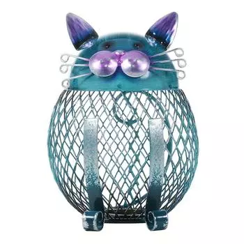 Копилка для монет в виде кошки Копилка для животных с нижней крышкой Креативный подарок для кошки Подходит для украшения книжной полки в доме, гостиной, подарка на день рождения Kitten piggy bank