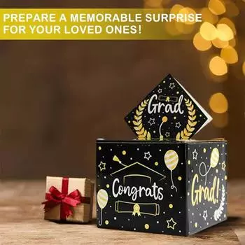 Копилка для подарков на выпускной 2025 года Подарочная коробка для подарков на выпускной Поздравляем