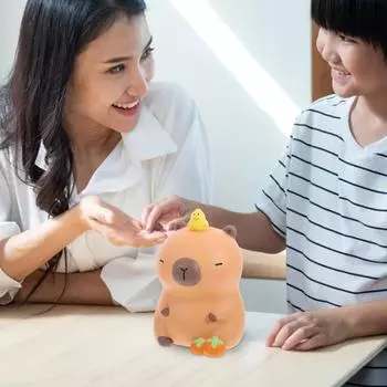 Копилка-капибара для денег, прозрачные банки для детей, девочек 8-12 лет, виниловая, в форме животного, мультяшный, милый денежный горшок