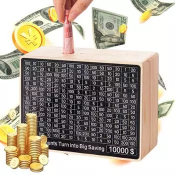 Копилка-копилка 1000/3000/5000/10000 со счетчиком Многоразовая копилка Экономия денег Расходные материалы Цифры Коробки с целями экономии