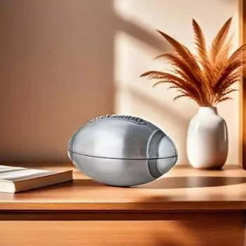 Копилка-копилка для регби, металлическая копилка для монет со съемным дном, спортивная