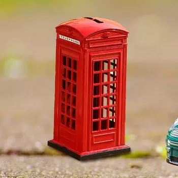 Копилка-копилка, подарок на день рождения, украшение Красной улицы, фигурка телефонной будки для подарка домой