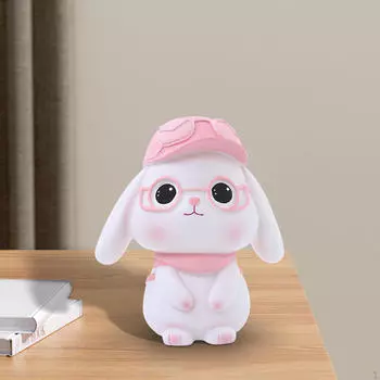 Копилка-кролик, фигурка кролика, статуя животного, копилка для детей, гостиная, год розовый