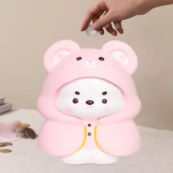 Копилка, милая фигурка медведя, деньги, настольные поделки, скульптура, украшение, статуя, милый день рождения