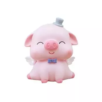 Копилка Милая мультяшная свинья Форма Маленькая портативная копилка Декоративное украшение для маленьких девочек 1089-5 Medium Cute Pig Squinting