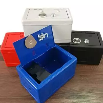 Копилка Многофункциональная износостойкая металлическая мини-сейф-копилка для дома розовый