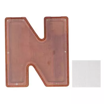 Копилка с буквами Персонализированная Алфавитная Копилка Деревянная Копилка с буквами для детей N