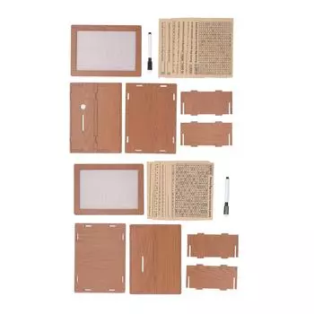 Копилка с целевой суммой и счетчиком, деревянные поделки, симпатичная коробка для накопления денег на день рождения, светлая 8 Stickers