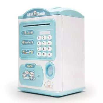 Копилка с отпечатками пальцев, копилка, электронный банкомат, сберегательный ящик для монет, сейф для наличных, большой банк для монет, замок с паролем для детей розовый