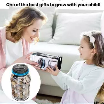 Копилка с замком, ЖК-цифровой счетчик, емкостью 2,5 л, прозрачный пластиковый сейф, копилка для монет, копилка, товары для дома D