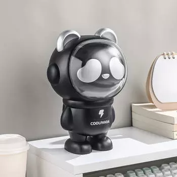 Копилка скульптура панды статуя животного мультфильм украшение стола банка для сбережений чёрный