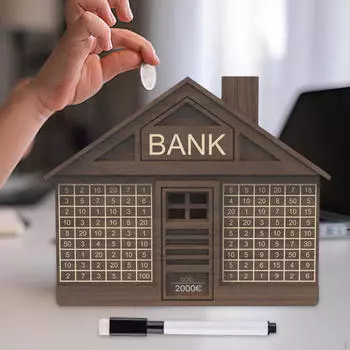 Копилка со стойкой, деревянная копилка, стол для спальни, центральная ручка, общежитие, детская комната