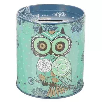 Копилка-Сова для детей, банка для монет, большая емкость, металлическая, маленькая, для взрослых, круглые банки для детей, взрослых, мальчиков, жесть, сбережения