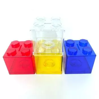 Копилка Строительный блок Сберегательная коробка Прозрачные пластиковые блоки Копилка Кейс для хранения монет Детская игрушка Подарочные коробки для мелочи Домашний декор