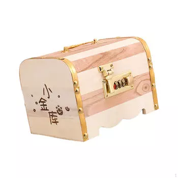 Копилка, сундук с сокровищами, легкий деревянный ящик для денег для мальчиков M