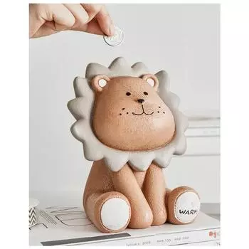 Копилка в виде льва в скандинавском стиле, большая, креативная, милая, детская, копилка, украшение для гостиной, украшения, копилки