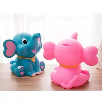 Копилка в виде слона из мультфильма, креативная копилка для хранения денег, подарочная пластиковая копилка для ребенка, девочки