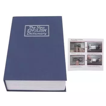 Копилки-словари, копилки для денег, коробка для сбережений с кодовым замком в форме книги, секретный подарок на день рождения Large синий