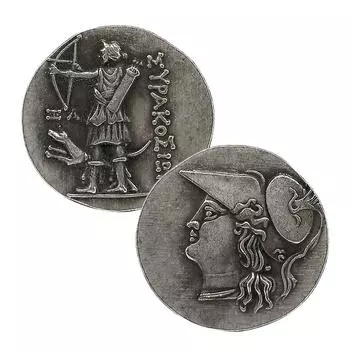 Копия древнегреческой богини охоты Артемиды, серебряная монета, коллекция иностранных древних монет 1pcs