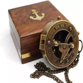 Копия латунного солнечного часового указателя направления карманного компаса для кемпинга, путешествий, идеальных подарков для моряков, домашнего офиса, декора