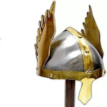 Копия средневекового шлема викинга на носу, шлем воина, серебро