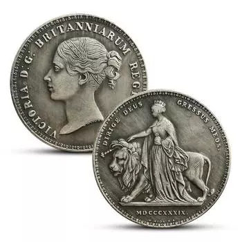 Копия Виктории, Великобритания, Юна и Лев, пятифунтовая серебряная монета 1839 года, коллекция иностранных монет 1pcs