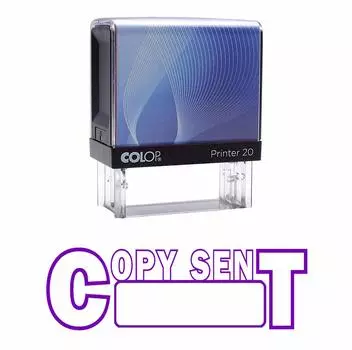 КОПИРОВАТЬ ОТПРАВЛЕНО Самопечатающаяся резиновая печать на заказ Colop Office Stationary P20 Mini Impression Area: 14 mm x 38 mm красный