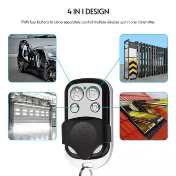 Копирование пульта дистанционного управления Металлический клон Пульты 4 кнопки Клонирование Брелок Гараж Дубликатор 430MHz
