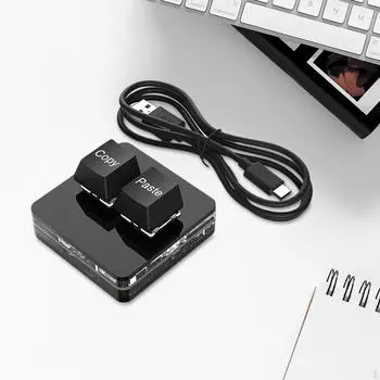 Копировать и вставить 2-клавишную механическую игровую клавиатуру Программирование типа C для чёрный