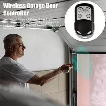 Копировать пульт дистанционного управления гаражными воротами передатчик брелок 4 кнопки 433 МГц плавающий код клонирование копировать все обучающие коды беспроводной пульт дистанционного управления гаражными воротами чёрный