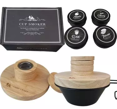 Коптильня CAMP CRAFT для домашнего использования, походная коптильня Sierra Cup, стеклянная кружка, коптильня для коктейлей, коптильня Top Smoker, рождественский подарок для мужчин и женщин с Sierra Cup