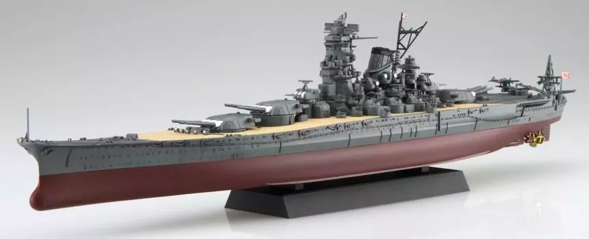 Корабль NEXT Series Японский военно-морской линкор Yamato Shoichi Пластиковая модель 1/700 № 9 EX-201 1945/Эксплуатация (с фототравлеными деталями) серый