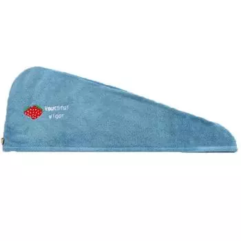 Коралловый бархат мультфильм милый вышитый сухая шапка толстое впитывающее быстрое полотенце для волос зелёный