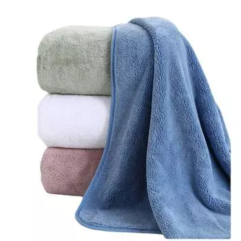 Коралловый бархат утолщенное банное полотенце для ванной комнаты, впитывающее полотенце для взрослых, для мужчин и женщин, для дома, банное полотенце, покрывало для салона красоты 35x75cm серый