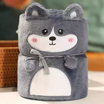 Коралловый бархатный кондиционер, одеяло, мультяшный шарф, шаль, одеяло для сна в полдень, школа Style 8