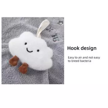 Коралловый плюш, бытовая подвесная детская милая мультяшная игрушка, толстая, мягкая, впитывающая воду, и маленькая квадратная салфетка S синий