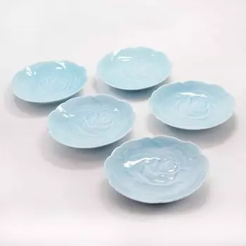 Koransha Celadon roses and plates set X2993-FQB4