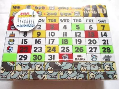 Korea TOP calendar puzzle calendar K-POP BIGBANG (A-4)Block