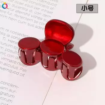 Korean Acrylic Red Geometric Hair Claw for Women Fashion Small Large Square Hair Crabs Clip Clamps Girls Hair Accessories