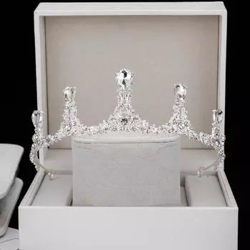 Корейский свадебный венец, новый простой свадебный аксессуар из марли, роскошная барочная корона принцессы