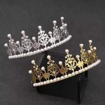 Корейские свадебные украшения детская корона с изюминкой жемчуг запеченная корона на день рождения украшения украшения легкий стиль головной убор