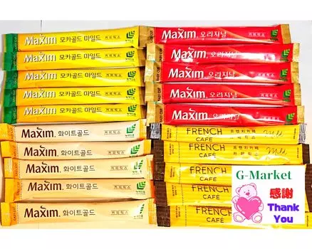 Korean Coffee Maxim Maxim Coffee Stick Mocha White French Cafe 4 5 bottles 20 bottles trial sold separately Original Drink comparison Gold, Gold,