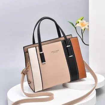 Korean Elegant High Quality Fashion Handbag Two Color Women One Shoulder Crossbody Bag Office & Work Shopping Messenger Tote Bag 25x11x20cm