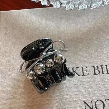 Korean Hair Accessories: High Ponytail Claw Clip, Stylish Fixing Tool, Luxurious Crystal Bow, Acrylic Mini Hair Claw