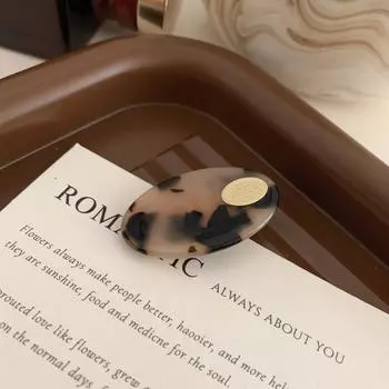 Korean Hair Clips for Women Elegant Colorful Solid Color Oval Marble Pattern Hair Barrettes Girls Hair Clip Hair Accessories New