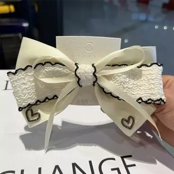 Korean High-quality Fashion New Wave Heart Shape Hair Clips Bows Lovely Accessories for Girls Women Kawaii Barette Cheveux Femme