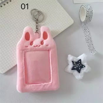 Korean Idol Plush Photocard Holder Korean Style Bus Card Holder Animal Photocard Holder Girl